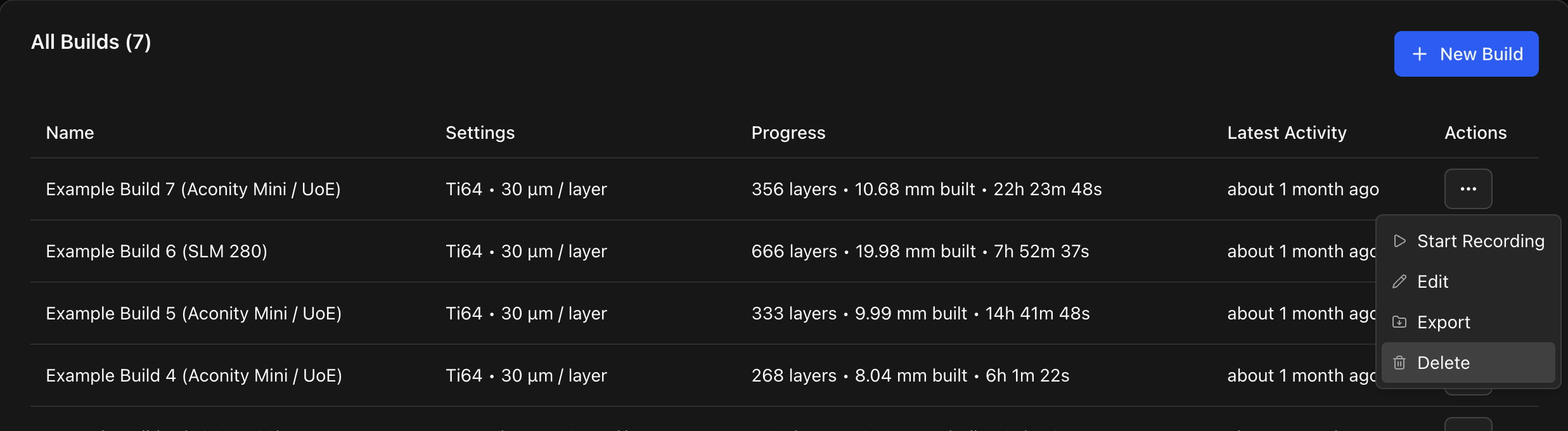 Delete build