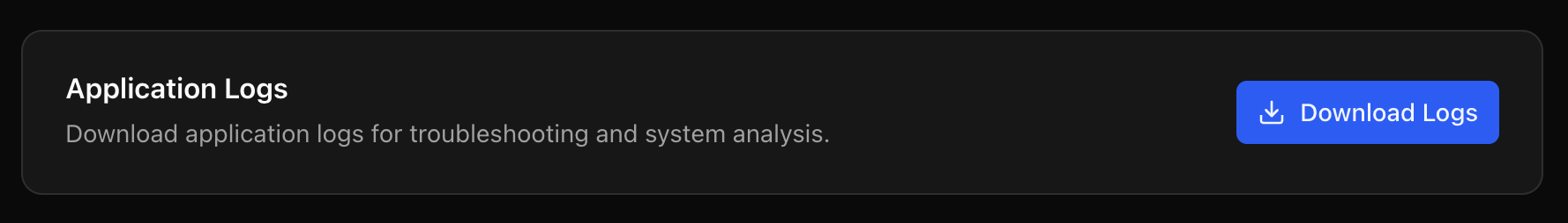 Download logs